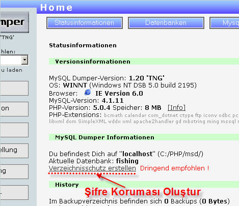 MySQL Dumper İle MYSQL Yedeklemek