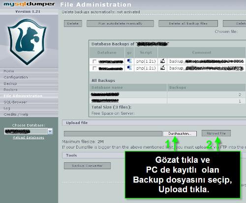 MySQL Dumper İle MYSQL Yedeklemek