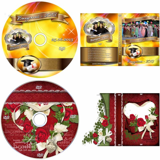 DVD coverler (Mezuniyet ve düğün için)