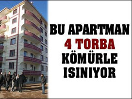 4 torba kömürle 28 daire ısınıyor iddiası 