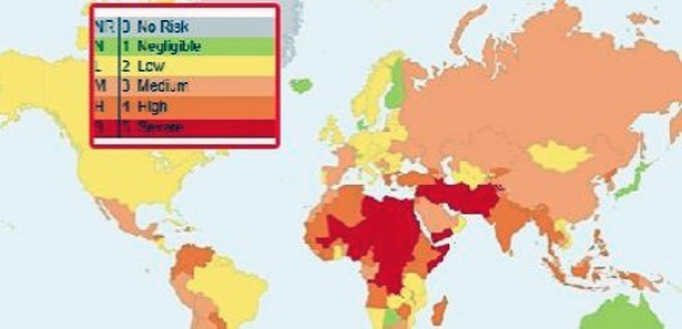 Dünyanın risk haritasında Ortadoğu 