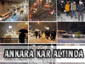 Kar, Ankara'da hayatı durdurdu GALERİ 