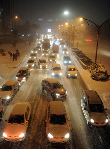 Kar, Ankara'da hayatı durdurdu GALERİ