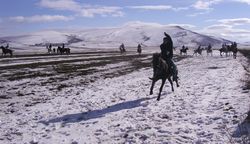 Kars'ta cirit müsabakaları nefes kesti