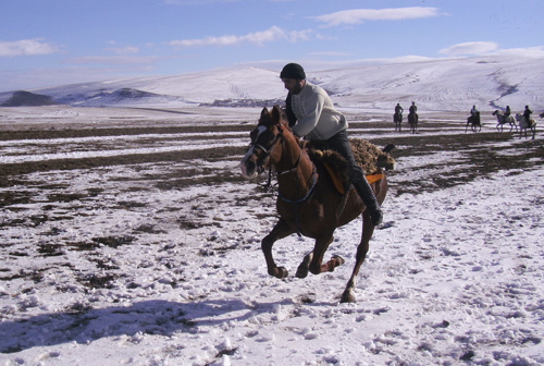 Kars'ta cirit müsabakaları nefes kesti