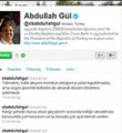 Abdullah Gül, Twitter'dan teşekkür etti