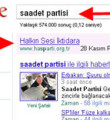 HAS Parti'nin google'daki uyanıklığı